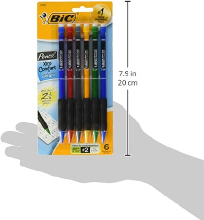BIC Pencil Xtra Comfort Medium Point (0.7mm) 6-Pack Blister
