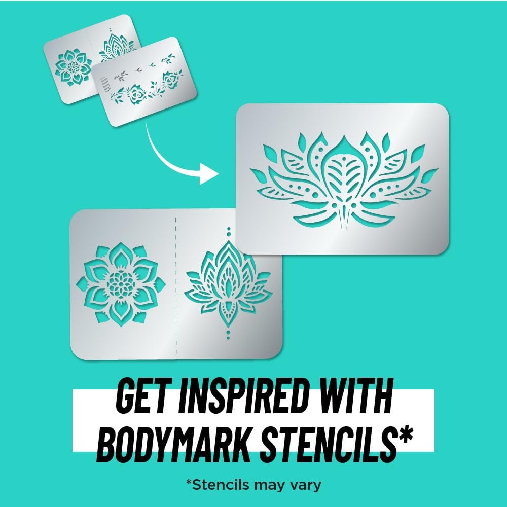 BIC BodyMark Tattoo Marker Henna 3-Pack Blister Henna (Black, Brown, Red)