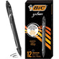 BIC Gel-ocity Quick Dry Retractable Gel Pens, Medium Point, 0.7 mm, Black