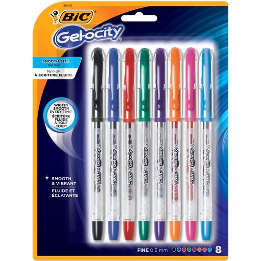 BIC Gel-ocity Stic (0.5mm) 8-Pack Blister