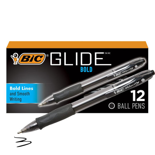 BIC Glide Velocity Bold Point (1.6mm) Dozen Box
