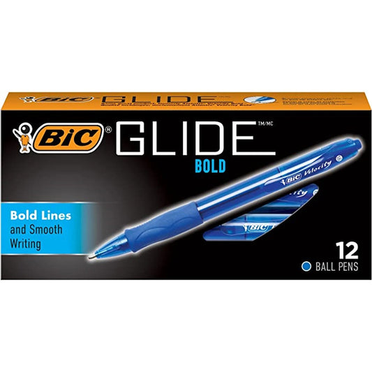BIC Glide Velocity Bold Point (1.6mm) Dozen Box