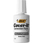 BIC Cover-It Correction Fluid, 20 Milliliter Bottle, White, 1/Each