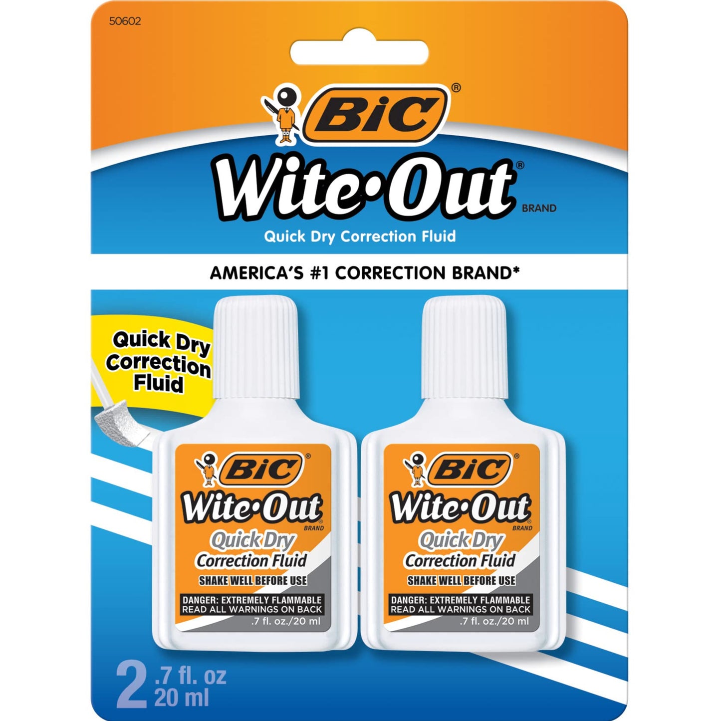 BIC Quick Dry Correction Fluid 2-Pack Blister