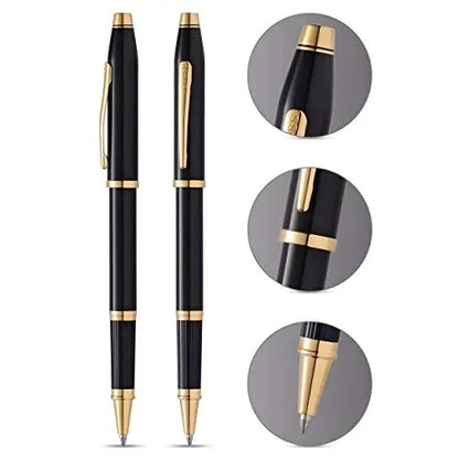 Cross 414-1 Century II 23 Gold Black Lacquer Rollerball