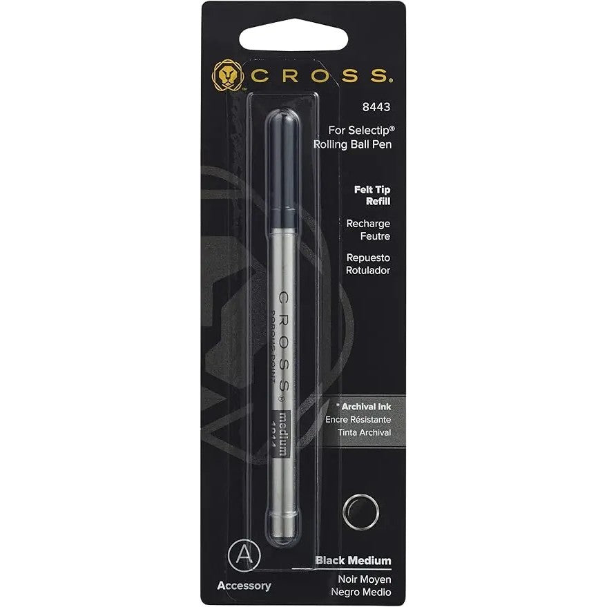 Cross 8443 Refill, Selectip Porous Point Medium Black