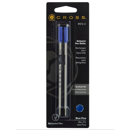 Cross 8512-2 Refill, Ballpoint Fine Blue 2 Pk