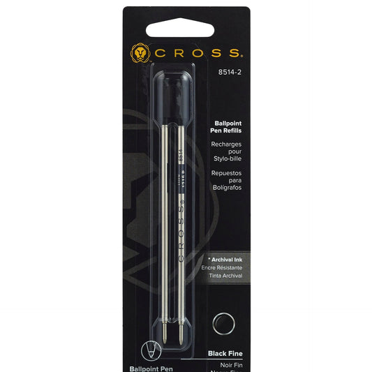 Cross 8514-2 Refill, Ballpoint Fine Black 2 Pk