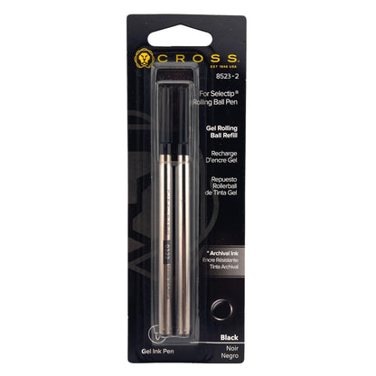 Cross 8523-2 Refill Gel Rolling Ball Black 2 Pk