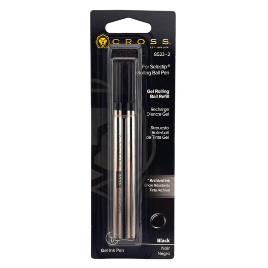 Cross 8523-2 Refill Gel Rolling Ball Black 2 Pk