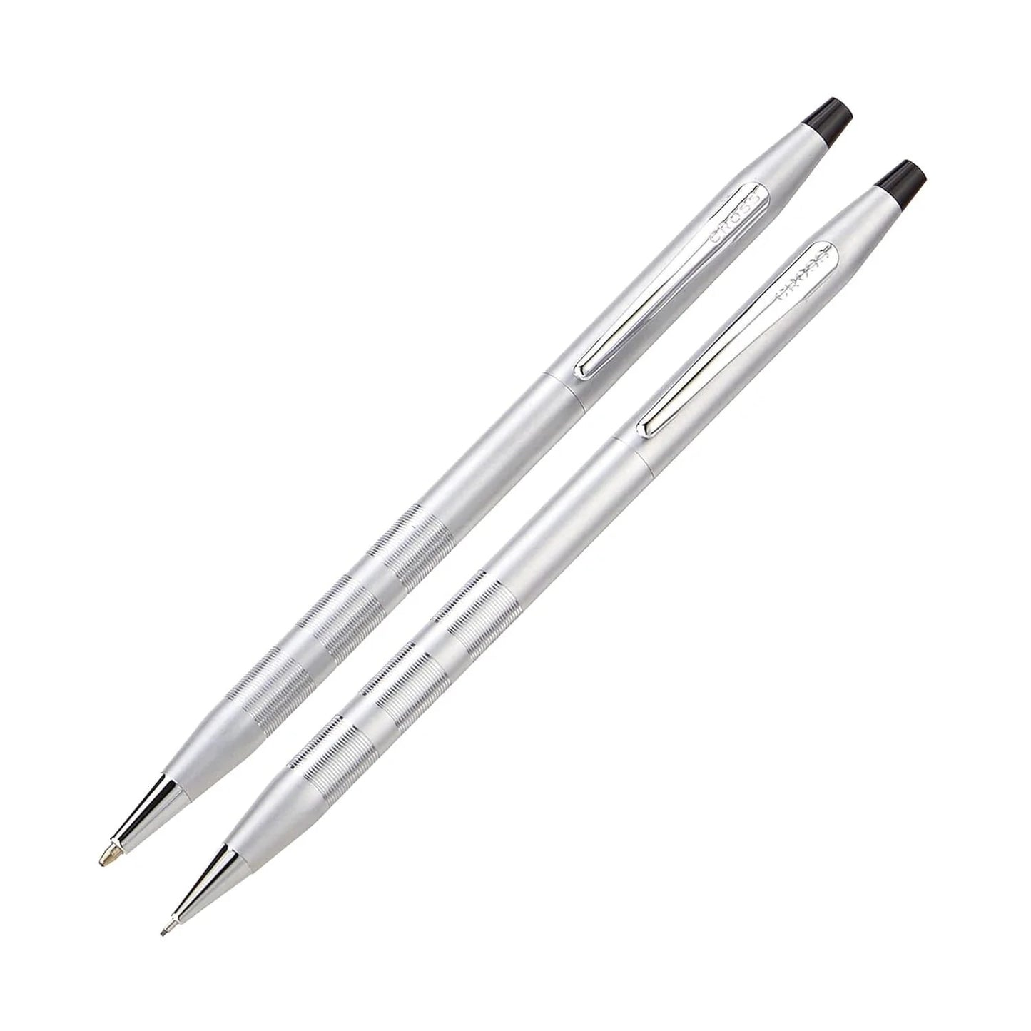Cross Classic Century® Satin Chrome with Polished Chrome Appointments Ballpoint Pen and 0.7mm Pencil Set
