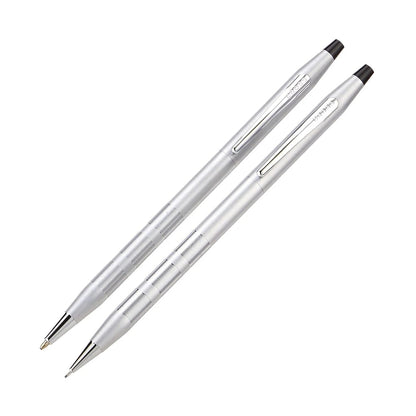 Cross Classic Century® Satin Chrome with Polished Chrome Appointments Ballpoint Pen and 0.7mm Pencil Set