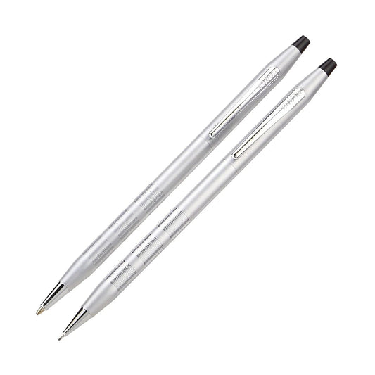 Cross Classic Century® Satin Chrome with Polished Chrome Appointments Ballpoint Pen and 0.7mm Pencil Set