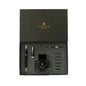 Cross Bailey™ Black Lacquer w/Stainless Steel Medium Nib Fountain Pen & Ink Bottle
