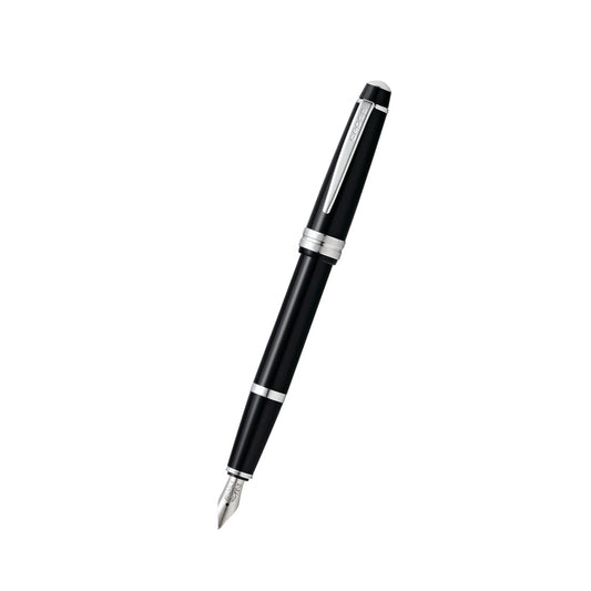 Cross Bailey Light™ Polished Black Resin with Polished Chrome Appointments and Medium Nib Fountain Pen