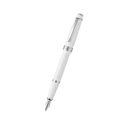 Cross Bailey Light™ Polished White Resin with Polished Chrome Appointments and Medium Nib Fountain Pen