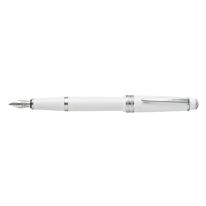 Cross Bailey Light™ Polished White Resin with Polished Chrome Appointments and Medium Nib Fountain Pen