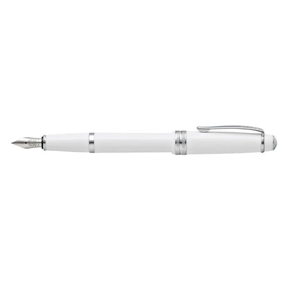 Cross Bailey Light™ Polished White Resin with Polished Chrome Appointments and Medium Nib Fountain Pen