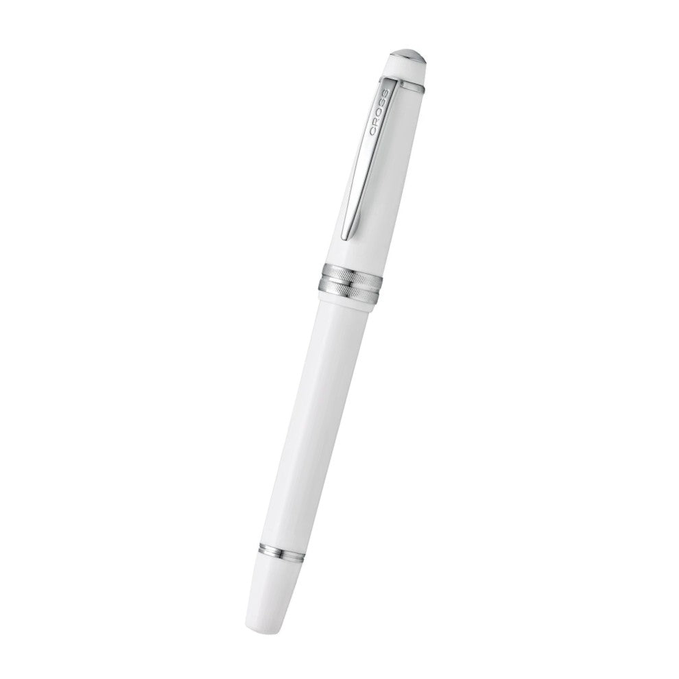 Cross Bailey Light™ Polished White Resin with Polished Chrome Appointments and Medium Nib Fountain Pen
