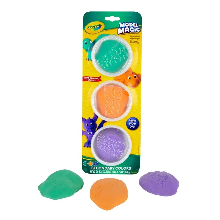 Crayola 23-6019 Model Magic 3 ct. Tubs, Secondary Colors