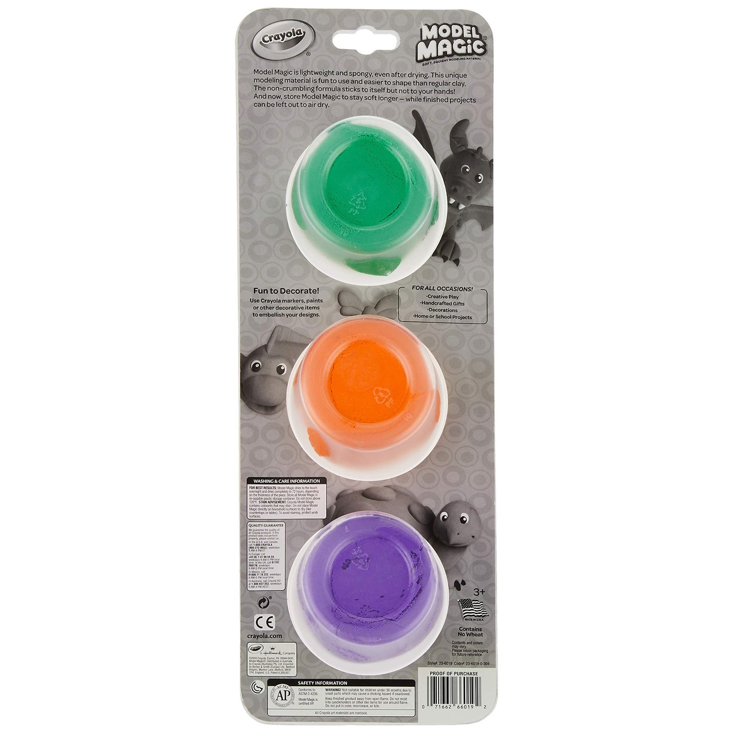 Crayola 23-6019 Model Magic 3 ct. Tubs, Secondary Colors