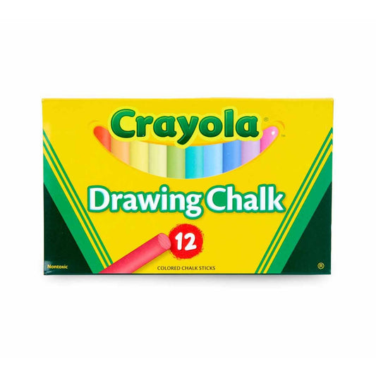 Crayola 51-0403 12 Sticks Colored Art Chalk, Assorted Colors - Sleeve Pkg.