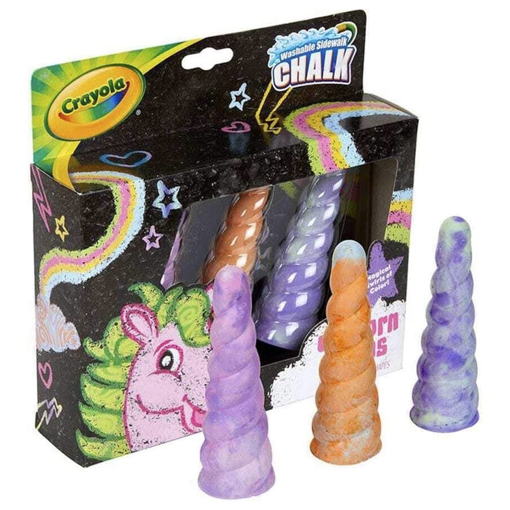 Crayola 51-2050 3 ct. Unicorn Horns Washable Sidewalk Chalk