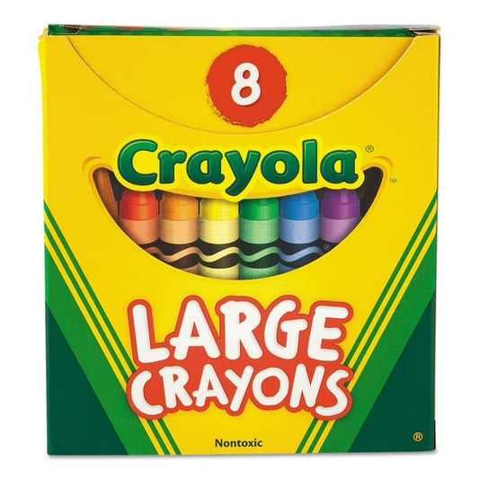 Crayola 52-0080 8 ct. Large Crayons - Tuck Box
