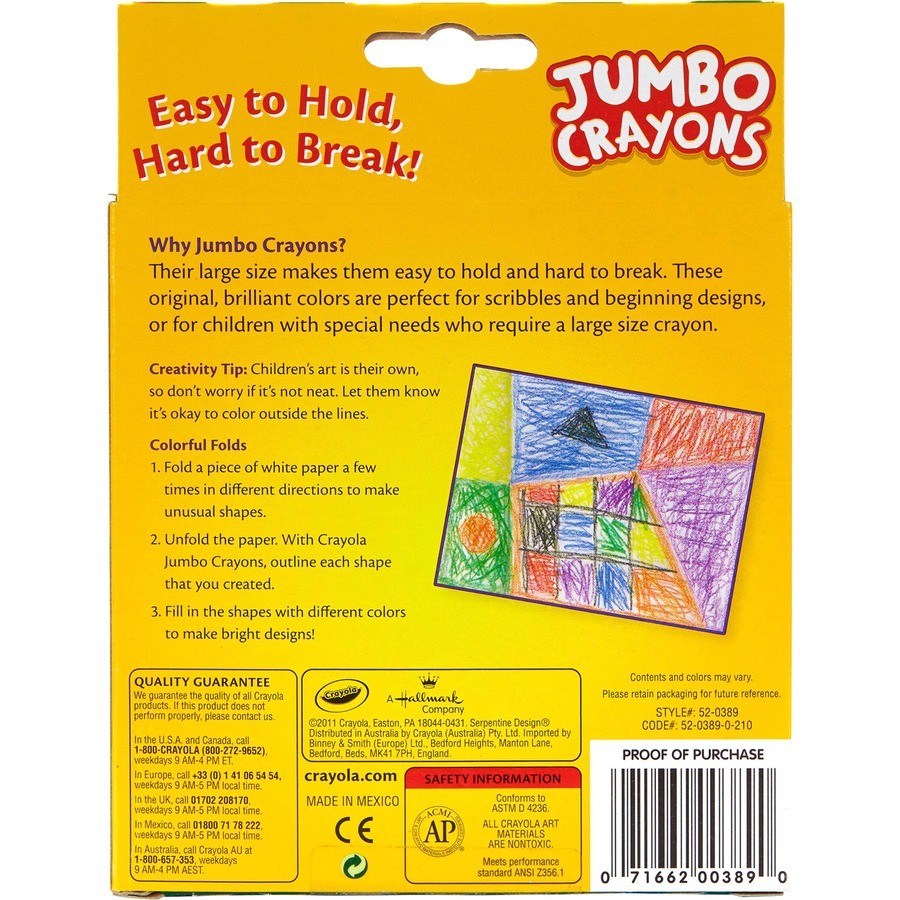 Crayola 52-0389 8 ct. Jumbo Crayons