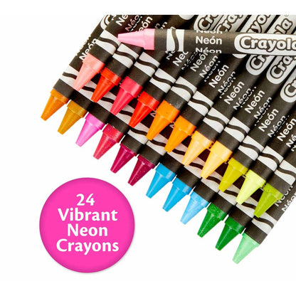 Crayola 52-3410 24 ct. Neon Crayons