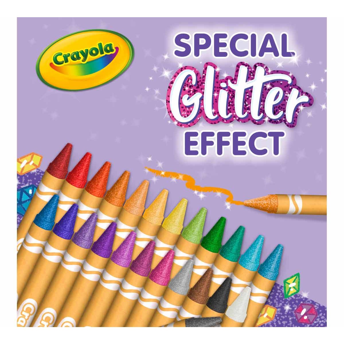Crayola 52-3715 24 ct. Glitter Crayons