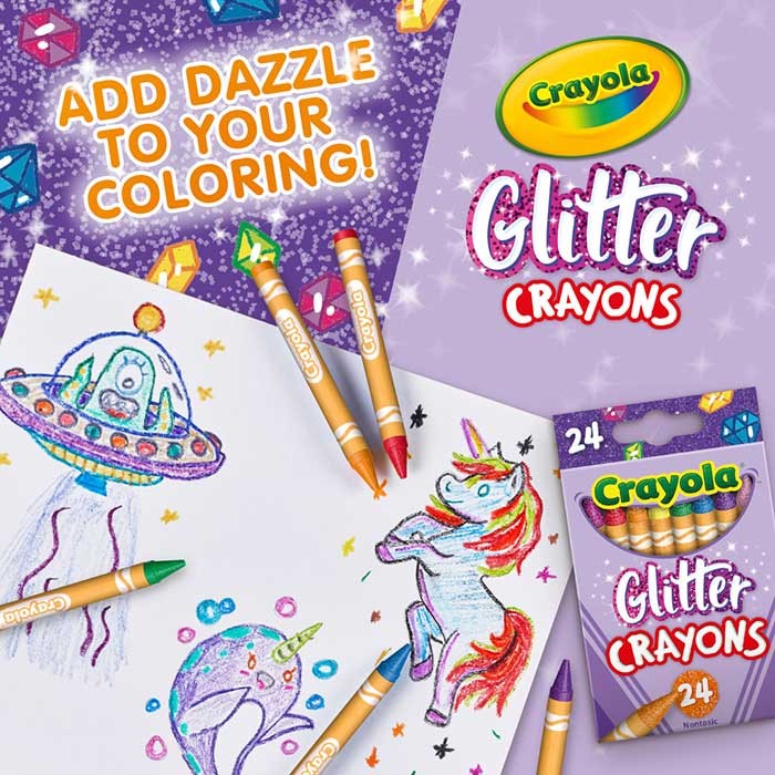 Crayola 52-3715 24 ct. Glitter Crayons