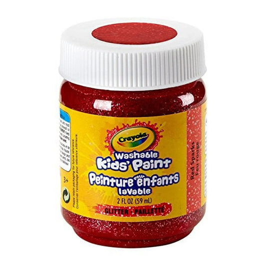 Crayola 54-2270 2 oz. Washable Kid's Paint, Red Sparks Glitter
