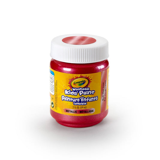 Crayola 54-2282 2 oz. Washable Kid's Paint, Red-Hot Iron Metallic