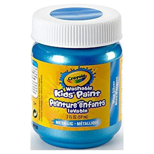Crayola 54-2284 2 oz. Washable Kid's Paint, Blue Silver Metallic
