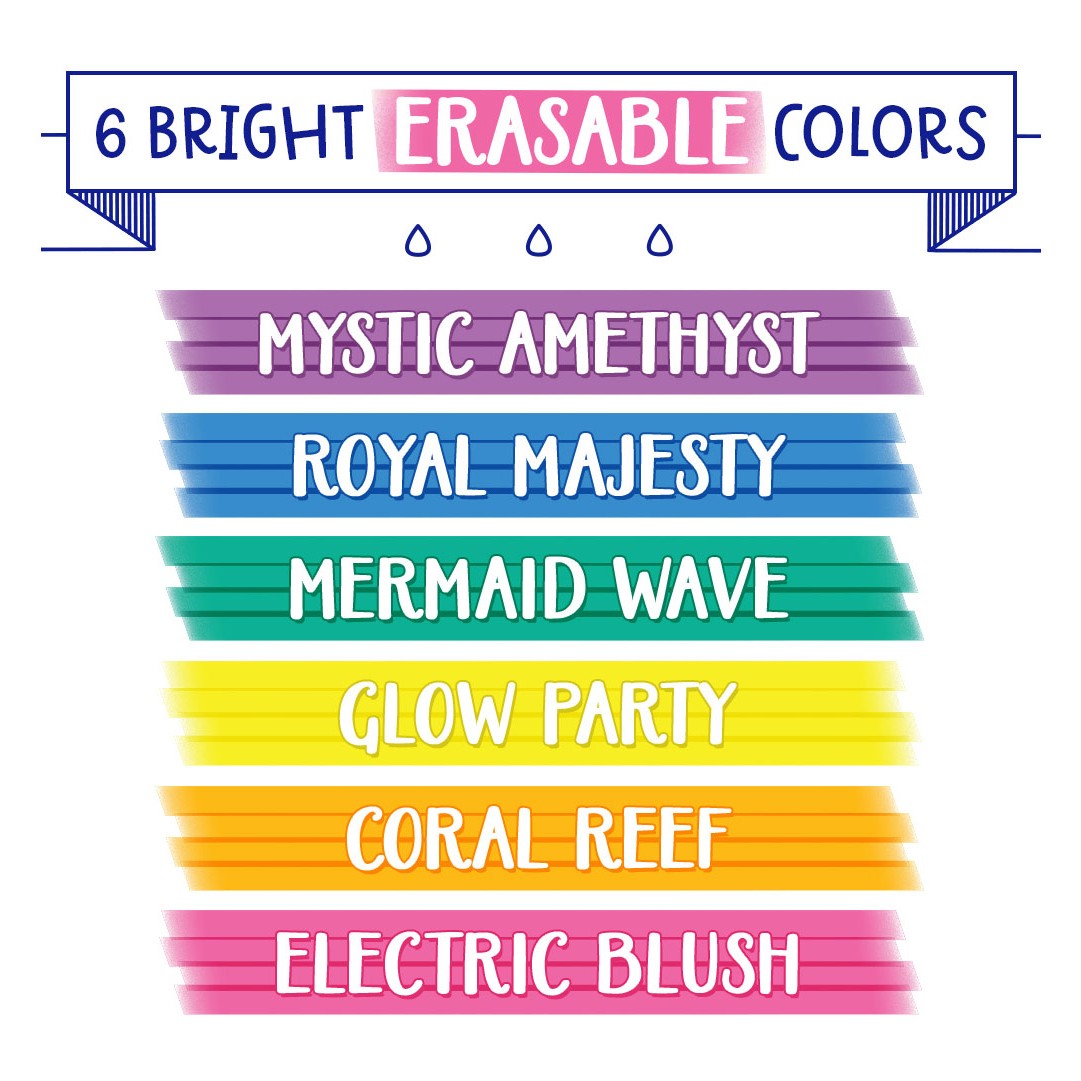 Crayola 58-6504 6 ct. Take Note! Erasable Highlighters