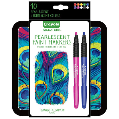 Crayola 58-6531 Signature, 10 ct. Pearlescent Paint Markers
