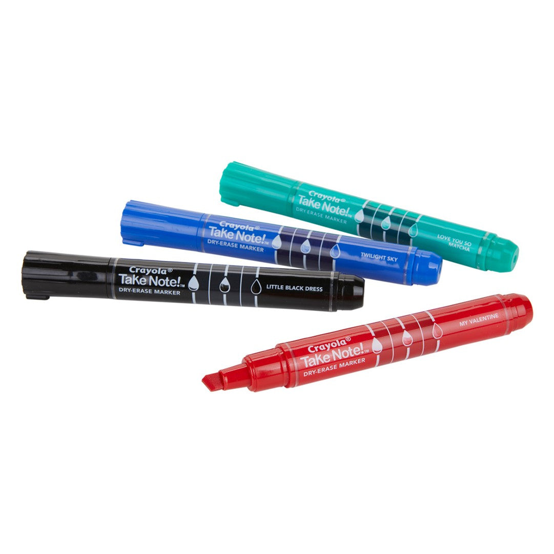 Crayola 58-6543 4 ct. Take Note! Broad Line Dry-Erase Markers, Colored