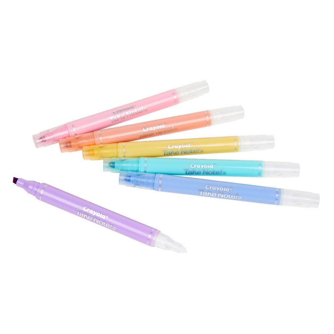 Crayola 58-6556 6 ct. Take Note! Erasable Highlighters, Pastel Party