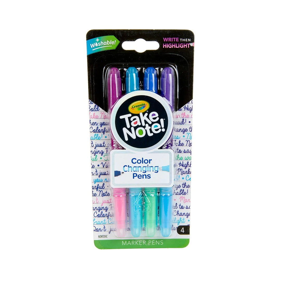 Crayola 58-6635 4 ct. Take Note! Color Changing Pens