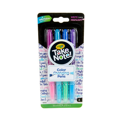 Crayola 58-6635 4 ct. Take Note! Color Changing Pens