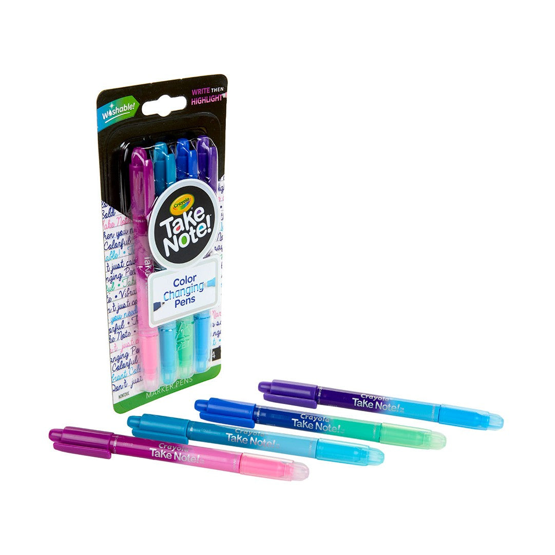 Crayola 58-6635 4 ct. Take Note! Color Changing Pens