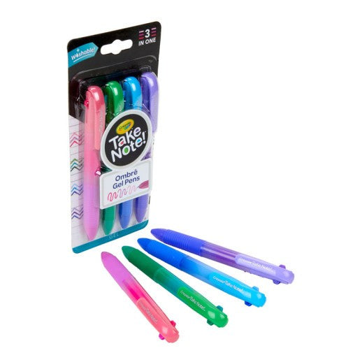 Crayola 58-6637 4 ct. Take Note! Ombre Washable Gel Pens