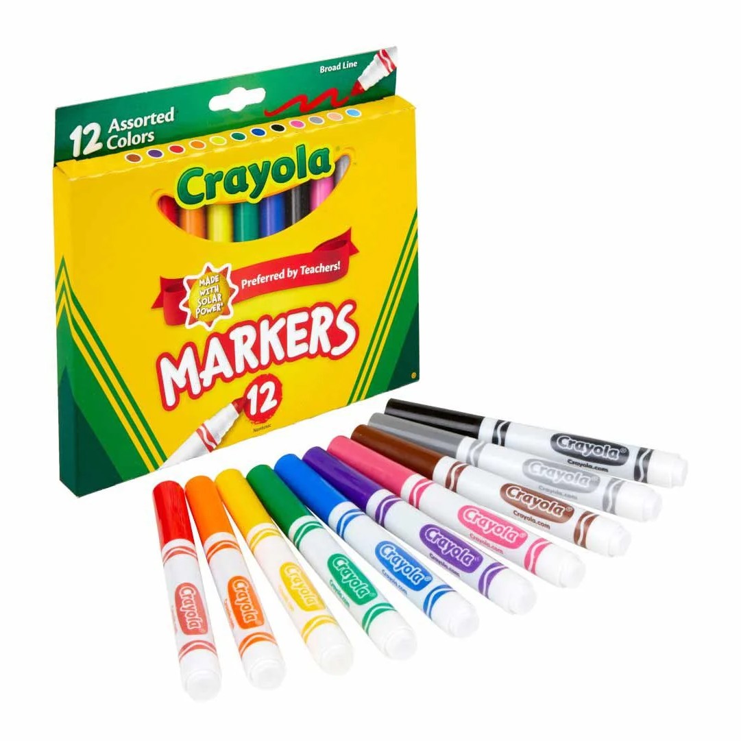 Crayola 58-7712 12 ct. Assorted, Broad Line Markers