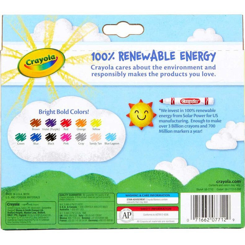 Crayola 58-7712 12 ct. Assorted, Broad Line Markers
