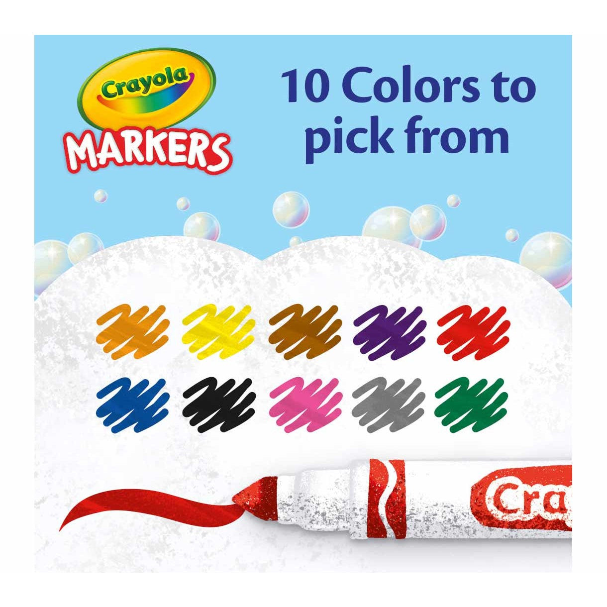 Crayola 58-7722 10 ct. Classic, Broad Line, ColorMax Markers