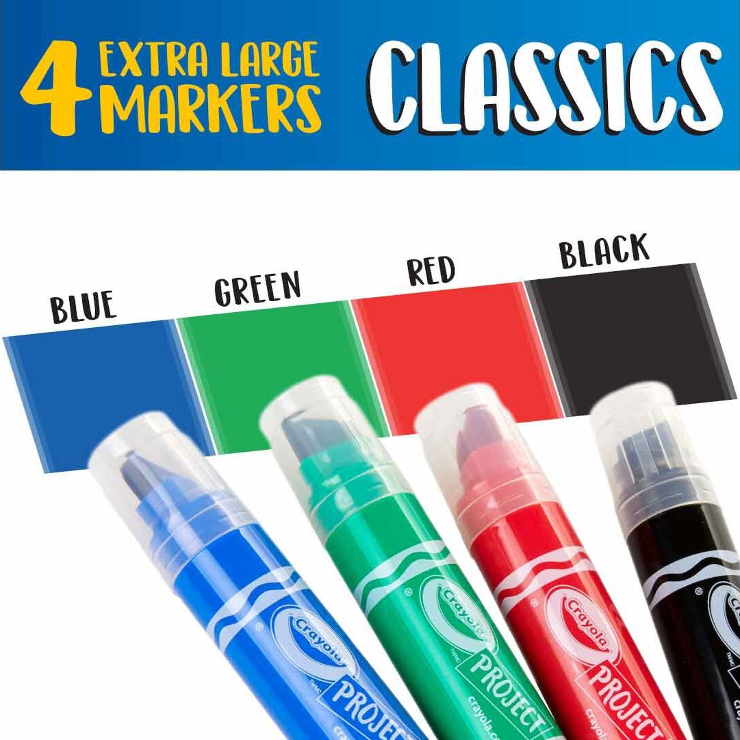 Crayola 58-8356 Crayola Project 4 ct. XL Poster Markers, Classic