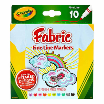 Crayola 58-8626 10 ct. Fine Line Fabric Markers