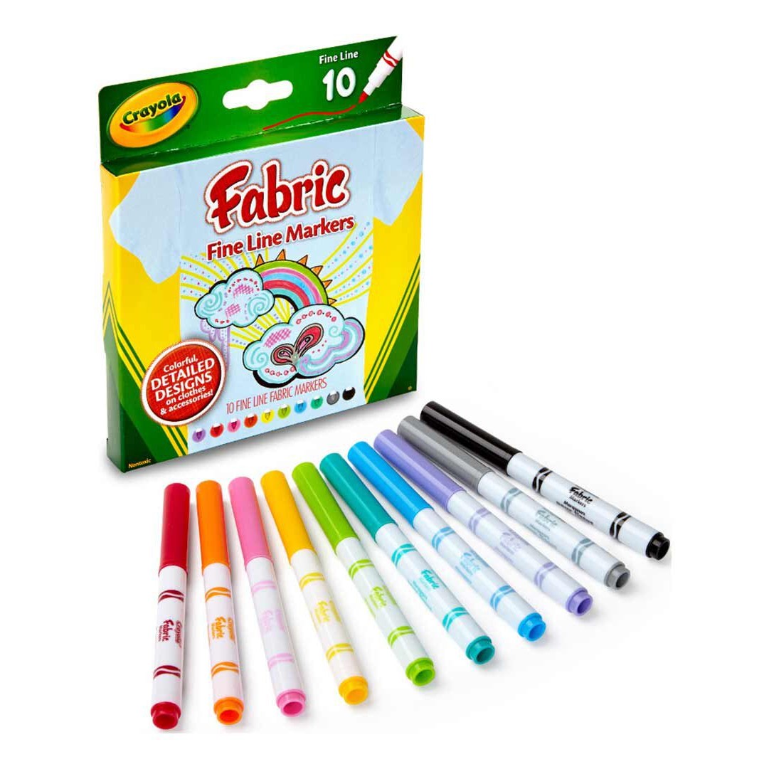 Crayola 58-8626 10 ct. Fine Line Fabric Markers