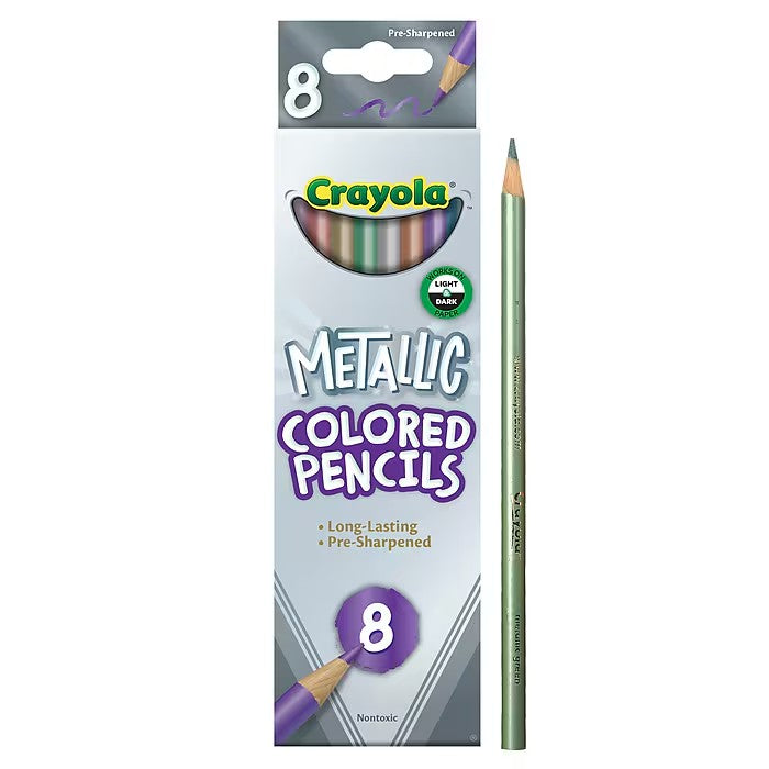 Crayola 68-3708 8 ct. Metallic Colored Pencils